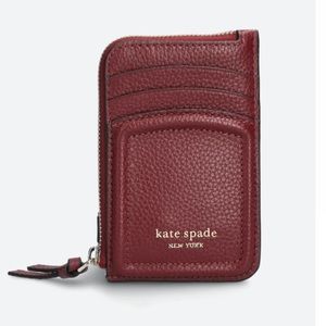 NWT Kate Spade Knot Pebbled Leather Card Case